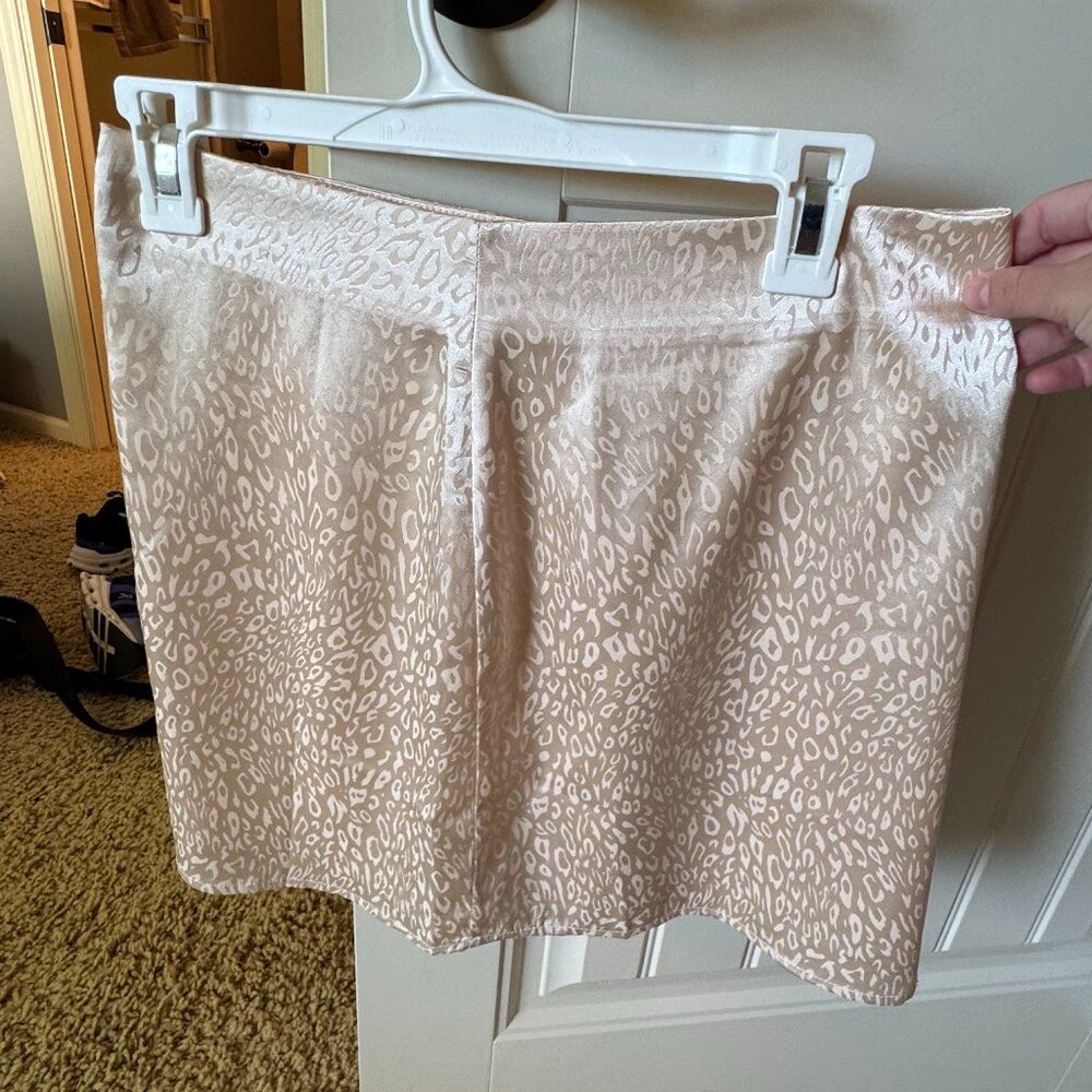 Altar'd State Mini Silk Cheetah Skirt